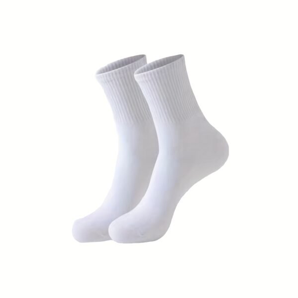 Unisex Crew Socks Soft Breathable Casual Socks White