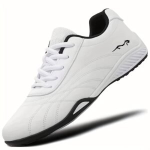 Men's New Stylish Athletic Shoes, Versatile Lace-Up Flat Sneakers