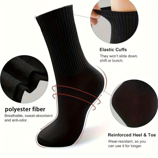 62ec7a9c-7dbd-463e-bc79-a3019ac5d801.jpg Unisex Crew Socks Soft Breathable Casual Socks Black