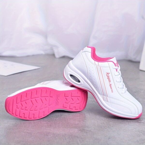697848f3-c691-424e-9a0a-8732cf936459.jpg Women’s Platform Sneakers Air Cushion Lightweight Shoes (White/Pink)
