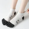 S1916b5decf784293abb261b5138e86dbu.webp Women Five Toe Socks 5 Pack Breathable Cotton Anti Odor Socks
