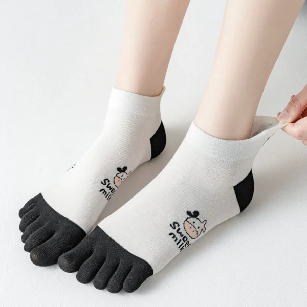 S1916b5decf784293abb261b5138e86dbu.webp Women Five Toe Socks 5 Pack Breathable Cotton Anti Odor Socks