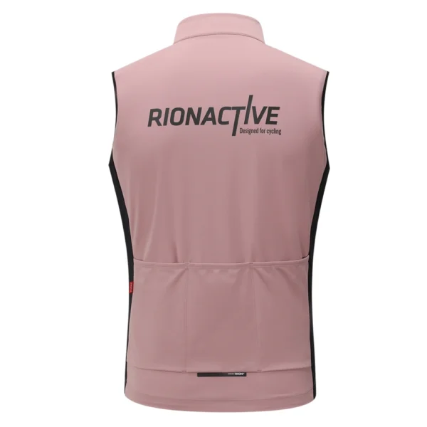 S192233445b894105aa5249d609996cf6O.webp RION Cycling Vest Windproof Waterproof MTB Road Bike Vest Lightweight 10-25°C Pink