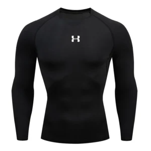 S5e99e1ef6c254f48a8354cf5f28160b62.webp Men Running Compression T-shirt Long sleeves Sport Tees Gym Fitness Sweatshirt Male Jogging Tracksuit Homme Athletic Shirt Tops