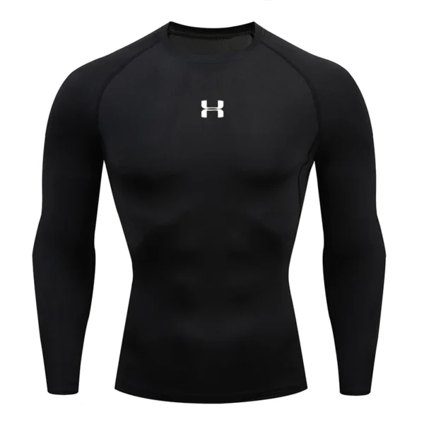 S5e99e1ef6c254f48a8354cf5f28160b62.webp Men Running Compression T-shirt Long sleeves Sport Tees Gym Fitness Sweatshirt Male Jogging Tracksuit Homme Athletic Shirt Tops