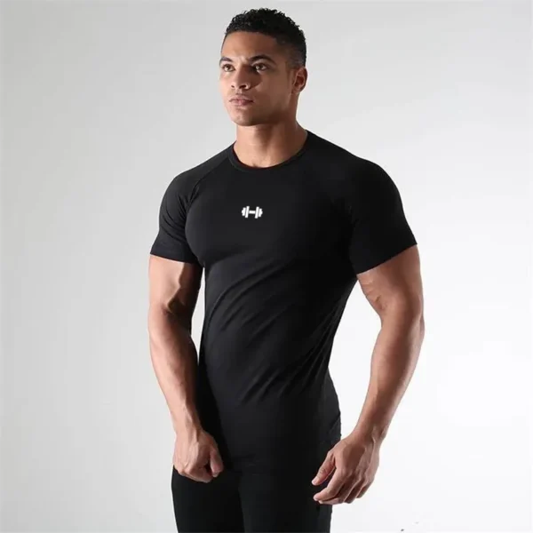 Men’s Compression T-Shirt Quick Dry Short Sleeve Gym Fitness Stretch Sports Top