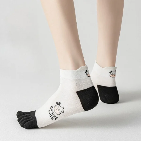 S7e7f0c2fc618495eac1d178c7c465348Y.webp Women Five Toe Socks 5 Pack Breathable Cotton Anti Odor Socks