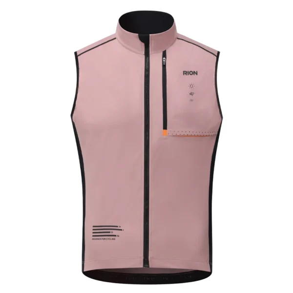 Sa310c14860cf457b917234c695e466d5c.webp RION Cycling Vest Windproof Waterproof MTB Road Bike Vest Lightweight 10-25°C Pink