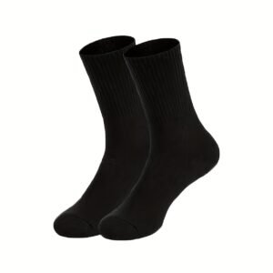 Unisex Crew Socks Soft Breathable Casual Socks Black