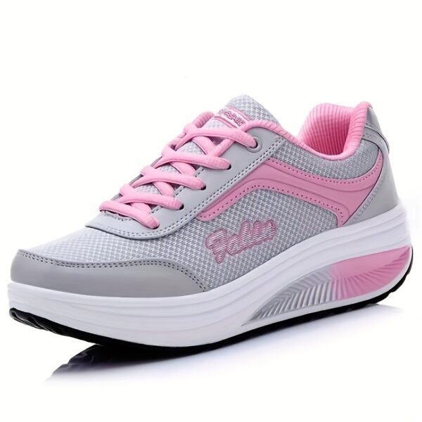 Women Platform Sneakers Breathable Mesh Lightweight Casual Walking Shoes