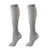 3-Pack Compression Socks Comfortable Breathable Support Socks (Black/Grey/Blue)