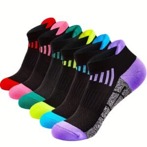 Women Compression Ankle Socks 6 Pack Breathable Moisture Wicking Sports Socks