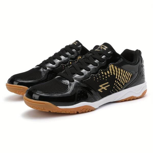 Court Shoes Non-Slip Indoor Badminton Training Shoes (Black/Gold)