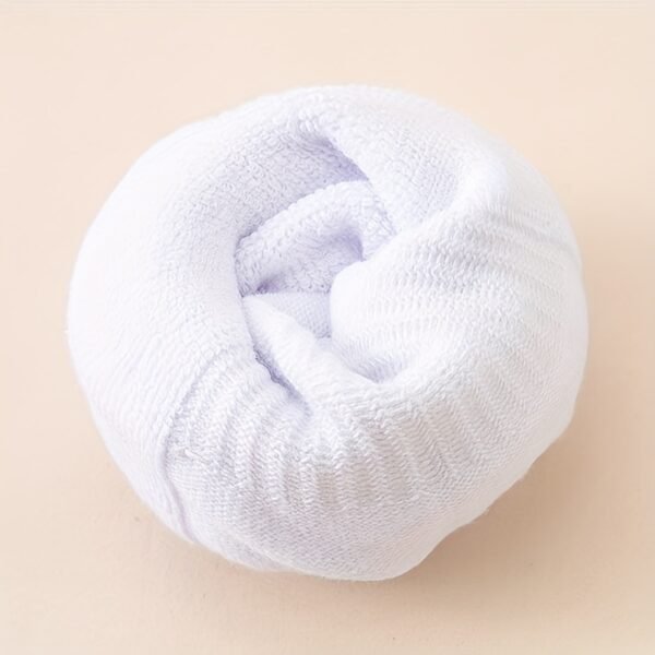 Men Crew Socks 10 Pairs Comfortable Breathable Casual Socks White