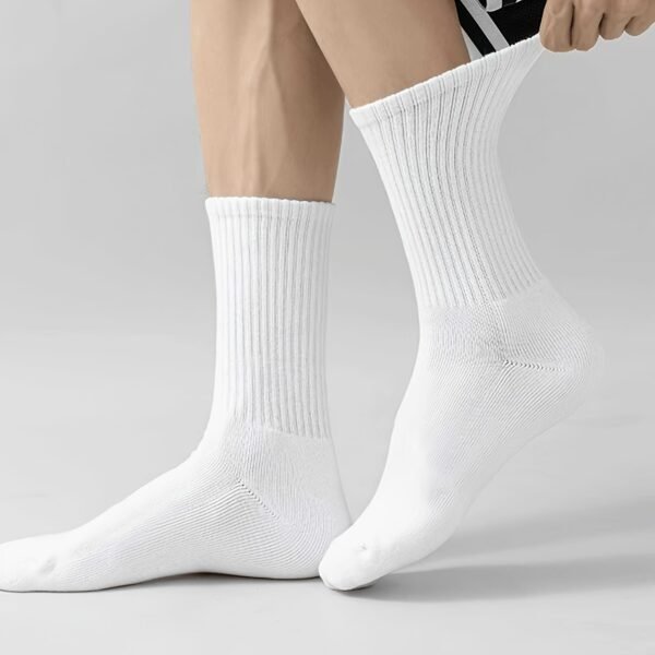 Unisex Crew Socks Soft Breathable Casual Socks White