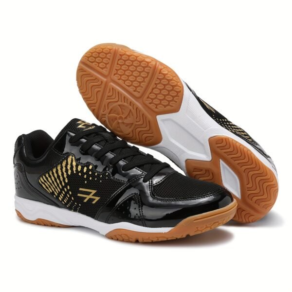 Court Shoes Non-Slip Indoor Badminton Training Shoes (Black/Gold)