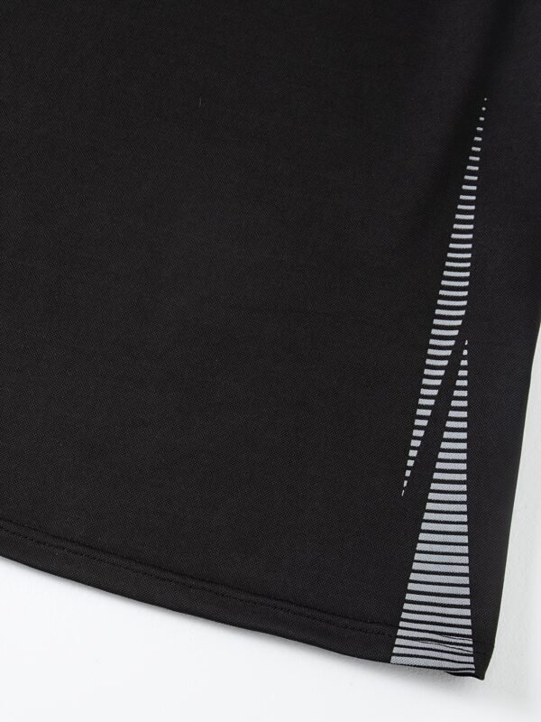 Men Sports Set Quick Dry T-Shirt Shorts Lightning Print Running Fitness Outfit