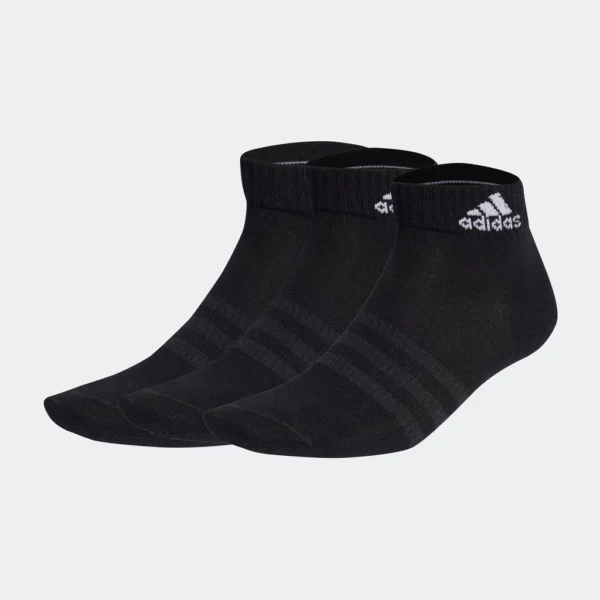 Adidas Ankle Socks 3 Pairs Unisex Black Ori (Lifestyle & Basketball Cushioned IC1277 / Lifestyle Thin and Light IC1282)