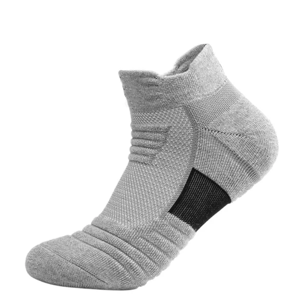 Sports Socks Breathable Moisture Wicking Anti Slip Athletic Socks Grey