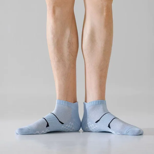 Ankle Sports Socks Breathable Mesh Anti Slip Grip Socks Gym Running
