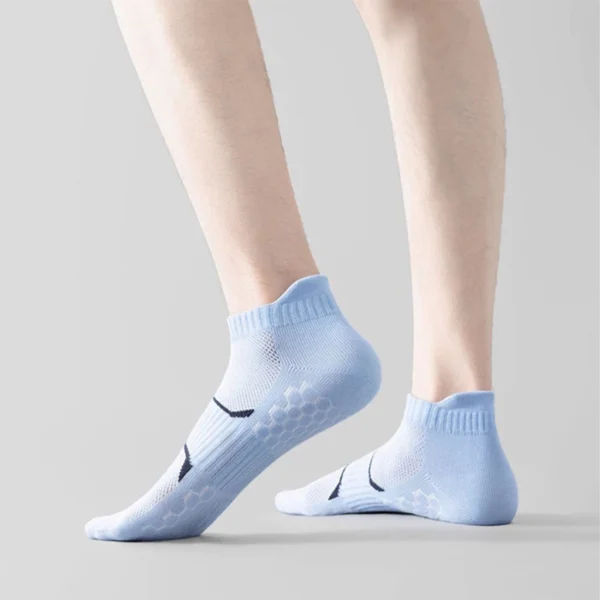 Ankle Sports Socks Breathable Mesh Anti Slip Grip Socks Gym Running